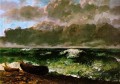 El Mar Tempestuoso o La Ola Paisaje WBM Playa Gustave Courbet